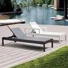 Chinese Comfortable Outdoor Furniture Wicker Armrest Lounge Chair Rattan Daybed on Sale