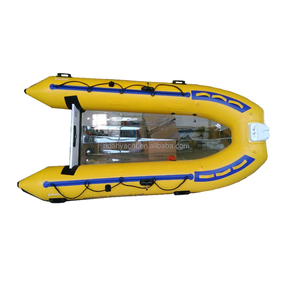 Hot Selling 3.6m Transparent Floor Inflatable Rib Speed Clear Bottom Boats