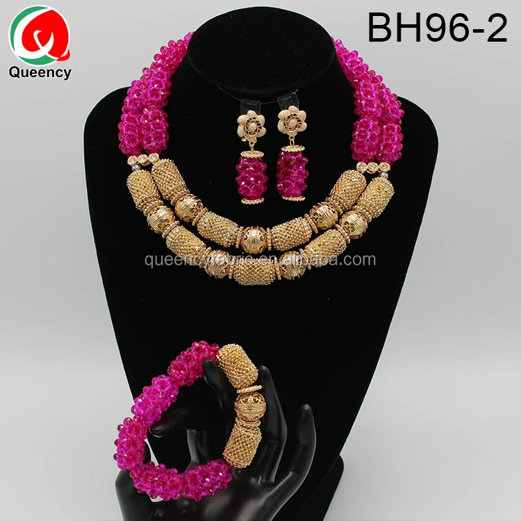 African Wholesale Coral Beads Bridal Jewelry Sets