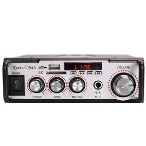 Kinter-004A amplifiers home 220V power amplifier with fm sd/usb/mic/digital display