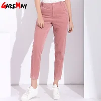 

Large Size Women Pant Harem Pants Women's Trousers With High Waist Female Loose Casual Corduroy Pants Womens