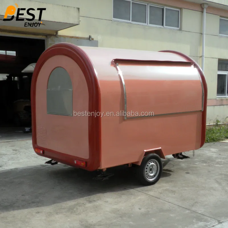 3m long round 2 axles 4 wheels factory export mobile food cart truck trailer for sale - 05