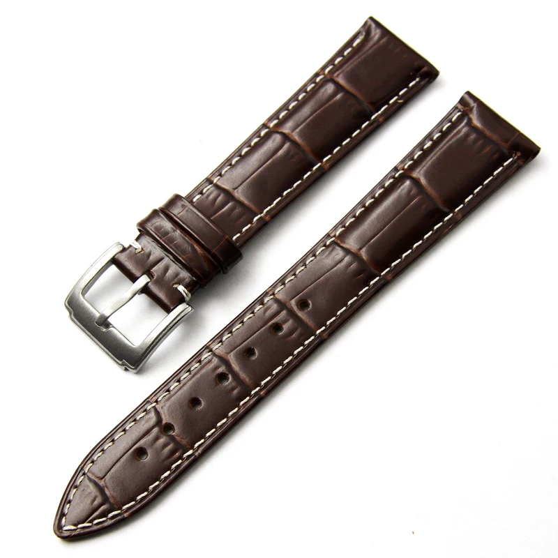 

reloj hombre wholesale custom 12mm to 22mm italian calf genuine black leather watch band