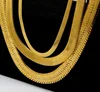 10K 14K 18K solid gold platinum herringbone chain necklace