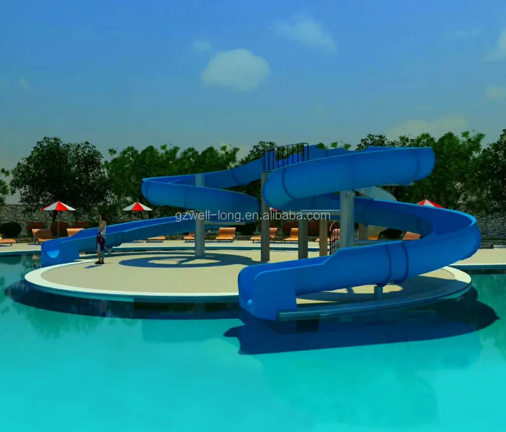 Hot Sale Resort Swimming Pool Slide,Fiberglass Water Play Equipment