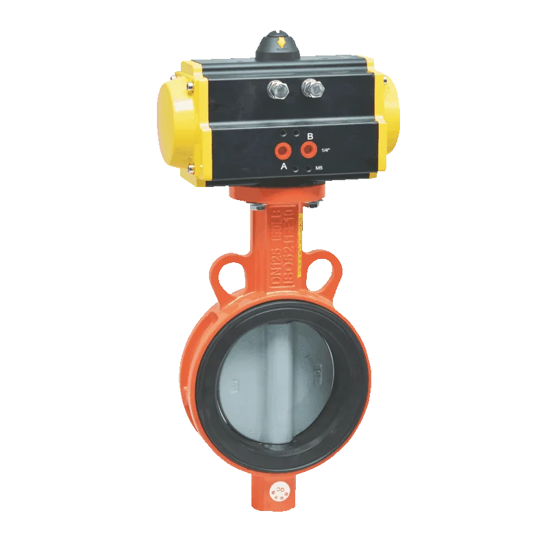 
double acting pneumatic control rotary actuator electro pneumatic butterfly valve 