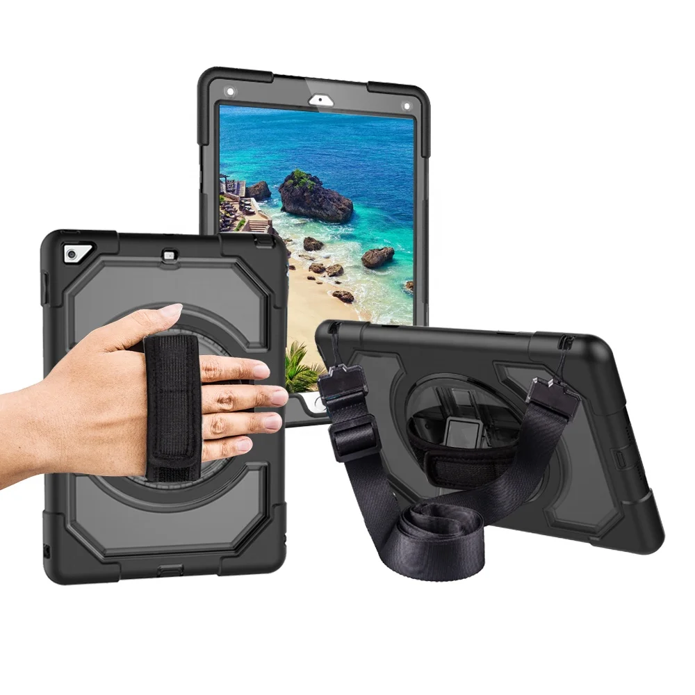 

For iPad 9.7 inch 2017 2018 Shockproof protective cover tablet carrying case with shoulder strap