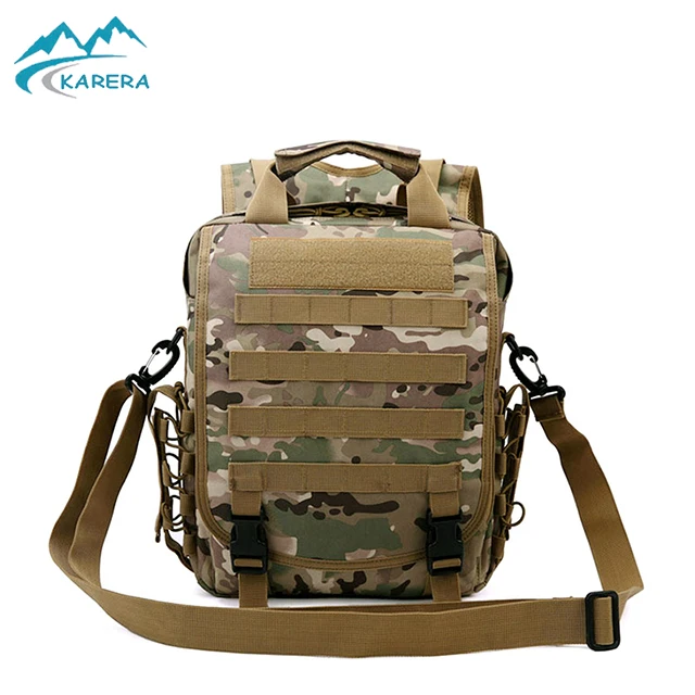 

Outdoor army fan tactical camouflage backpack Men and women multi-function backpack army fan shoulder bag computer bag, Khaki camo army green