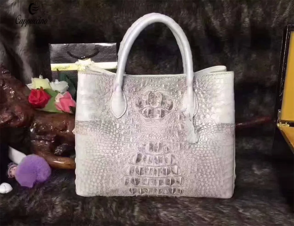 

Guangzhou bag factory Genuine crocodile tote exotic skin shoulder bags lady fashion handbags, More color