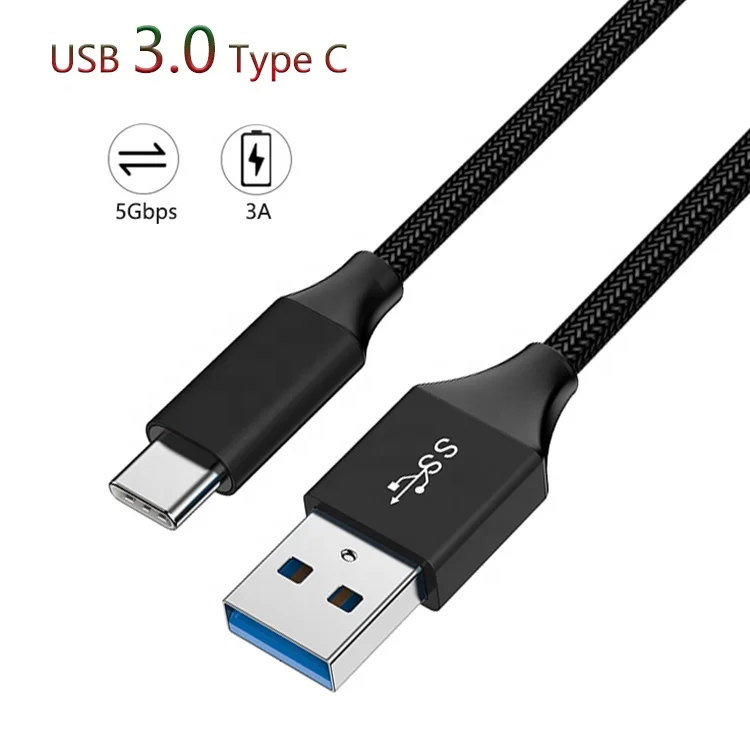 

High quality USB 3.1 Gen 1 type-C fast charging 5Gbps data transfer 3.0 usb type c data cable for Samsung, Black/blue/red
