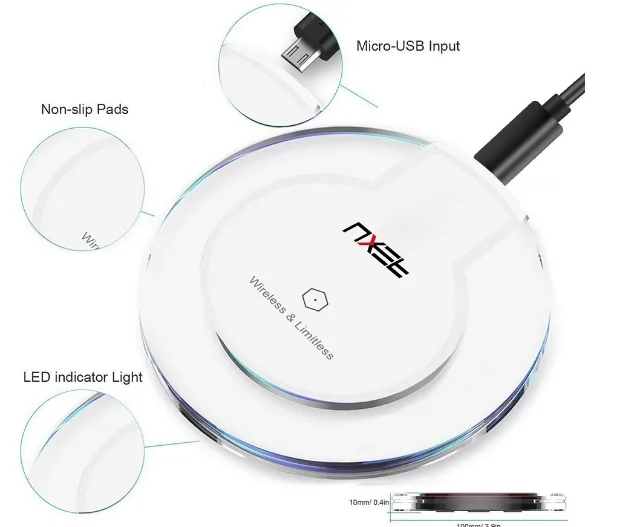 Mobile Phone Use CE&FCC&ROHS 5W qi wireless charger for samsung iphone