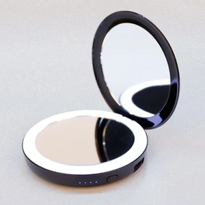1X&5X Magnification Custom Luxury LED Vanity Mirror Compact Portable Cosmetic Mini Makeup Mirror led mirror for makeup