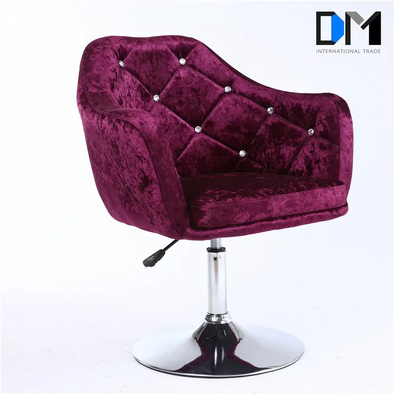 Living Room Furniture Purple Velvet Swivel Chair - Buy Swivel Chair