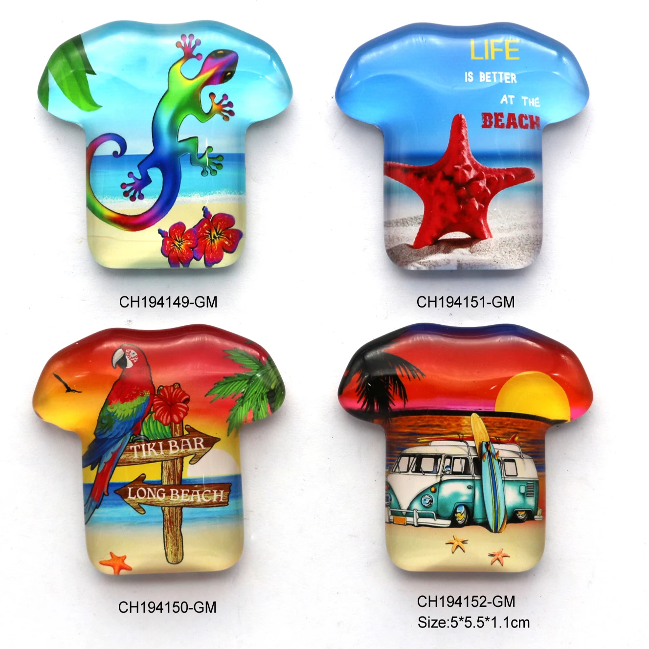 

Wholesale custom beach design t-shirt shape glass fridge magnet, As design t-shirt shape glass fridge magnet