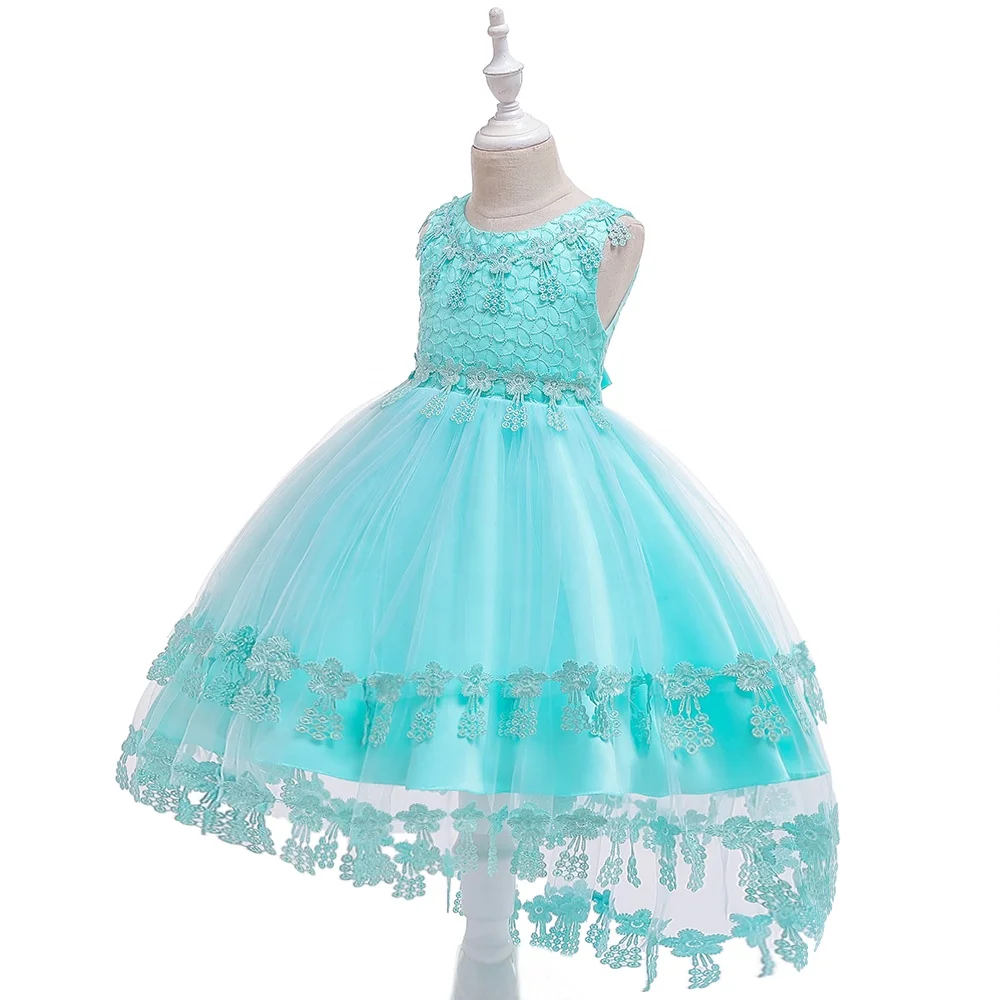 

Latest Children Dress Designs Kids Ball Gown Flower Girl Summer Embroidery Dresses T5039, Pink;red;champagne;apple green