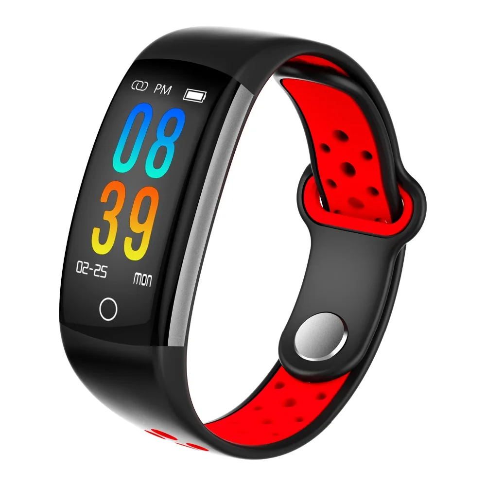

Q6 Smart Bracelet with Heart Rate Monitor Blood Pressure Blood Oxygen Message Call Reminder Remote Camera IP68 Waterproof