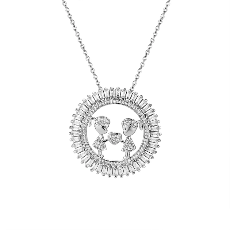 

Crystal Round Pendant Necklaces For Girls Best Friends, N/a