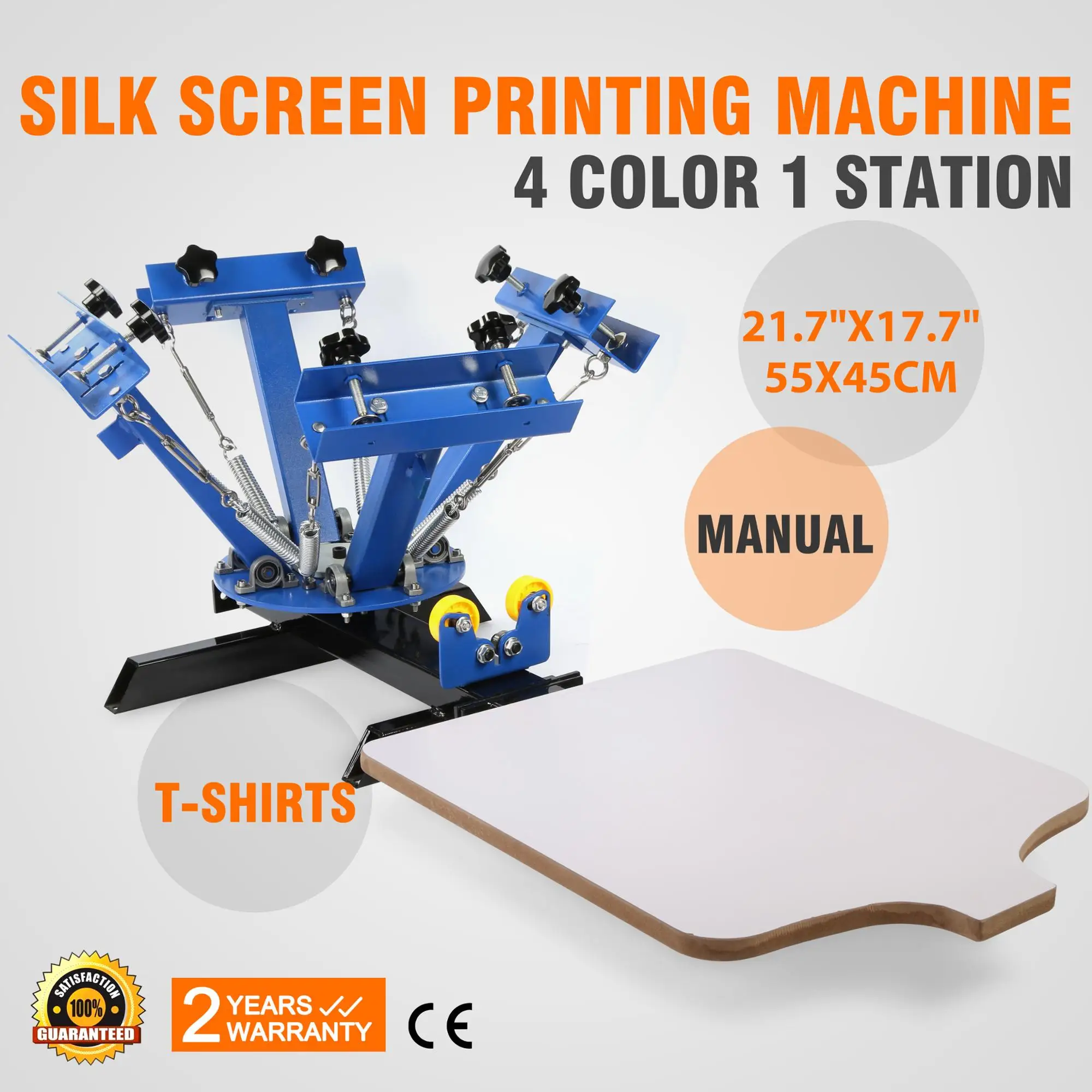4 Color 1 Station Silk Screening Screenprint Press Screen Printing