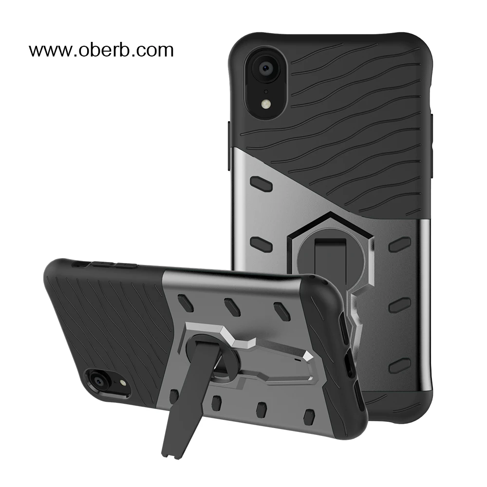 

Mobile phone accessories cover tpu pc armor case man armor cover case hybrid, For apple iPhone Xr 6.1 inch kickstand case, Have 5 colors available