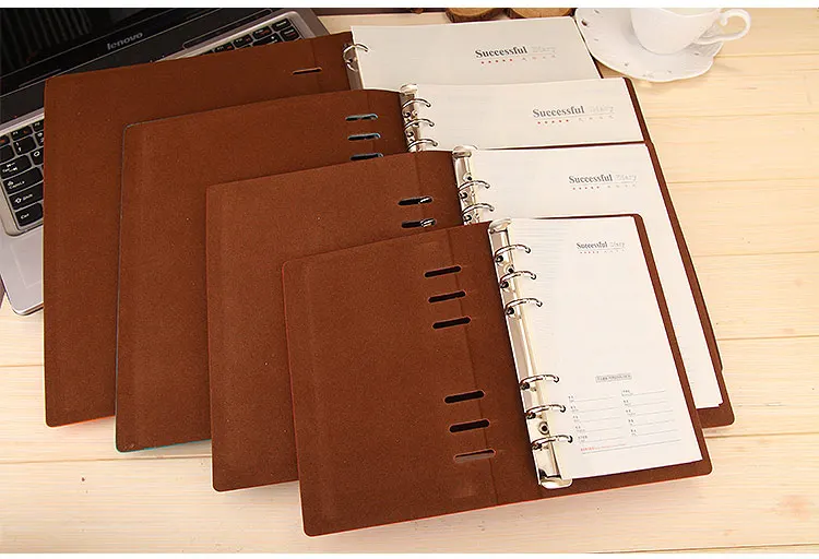 leather cover with cute duck original mini diary planner