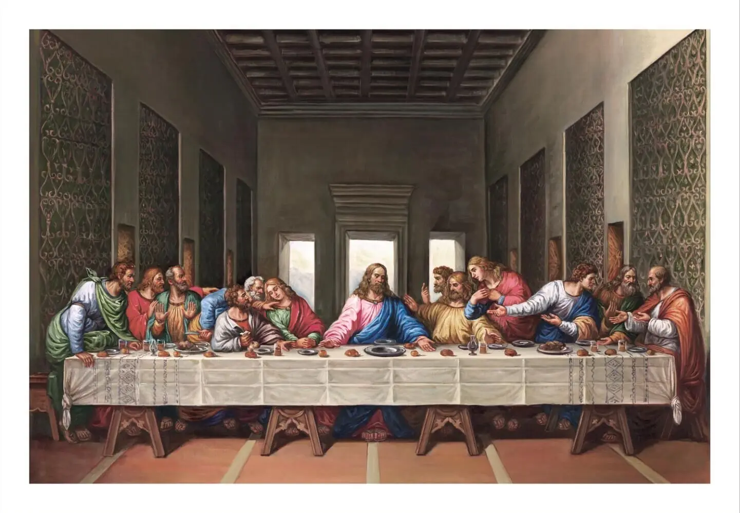 Famous Reproduction Da Vinci The Last Supper Religious Jesus Christ ...