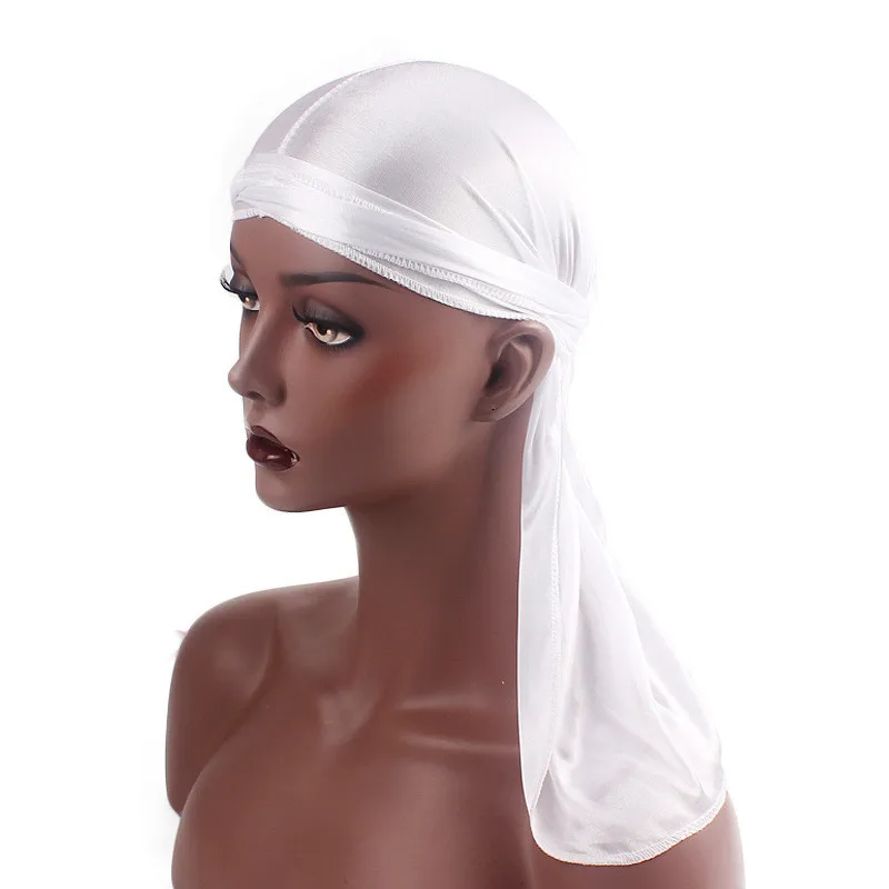 Wholesale Cheap Durag Muslim Plain Unisex Headwrap Silk Satin Doo Rag ...