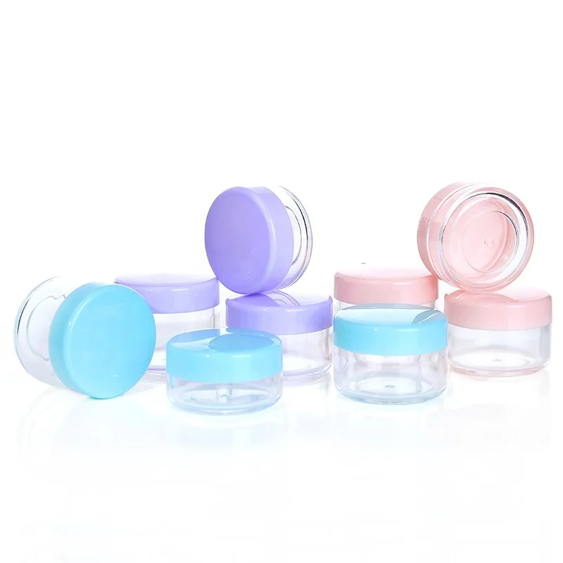 
10ml 15ml 20ml instock plastic mini cosmetic jar cream container powder case 