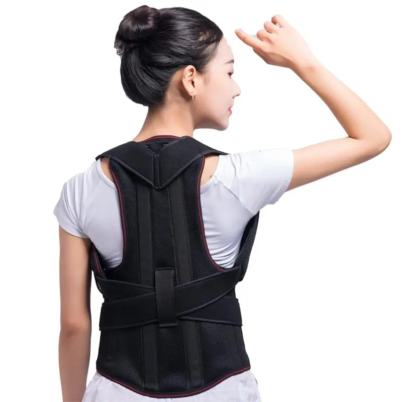 

Best quality Back posture support corrector body shaper brace shoulder back pain belt, Black