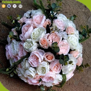 Haute Qualité Artificielle Rose Fleur Boule Pour La Mariée Demoiselle Dhonneur Rose Mains Artificielles Bouquets De Mariée De Mariage Buy Boules De