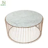 Modern home goods shiny gold round coffee end table
