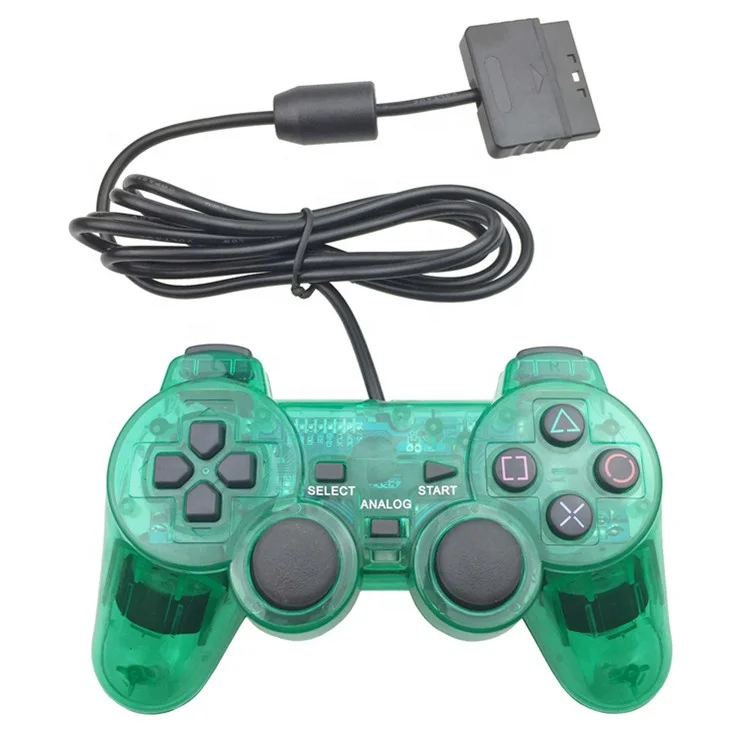 

Wired joystick for ps2 controller transparent green color