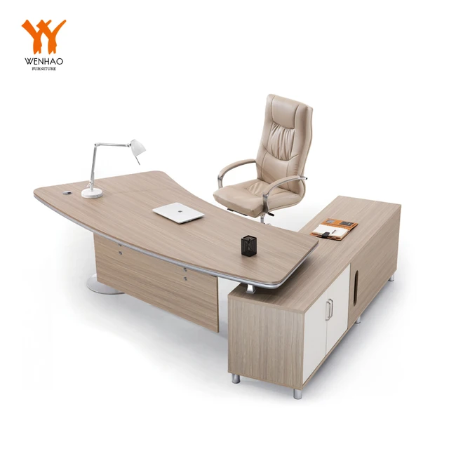 L Shaped Ceo Director Curved Office Desk Furniture Design Buy