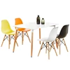 4 Seater Design Kitchen Furniture Solid MDF Dining Table Set with Dining Chairs Coffee Office Wooden Table