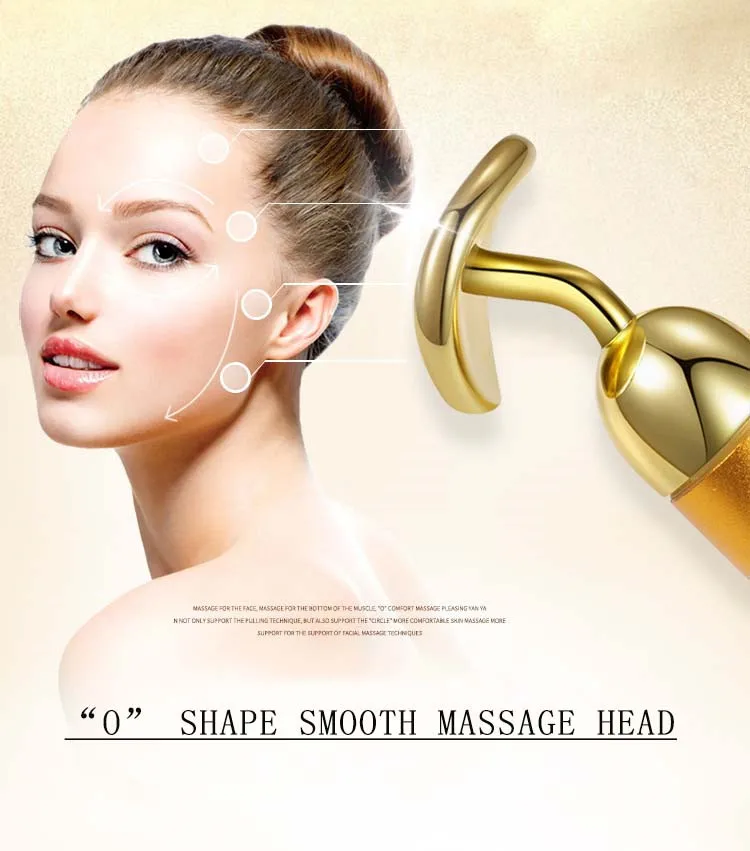 
Face Lift 3D Massage Roller Vibrating Facial Energy Gold Beauty Bar 