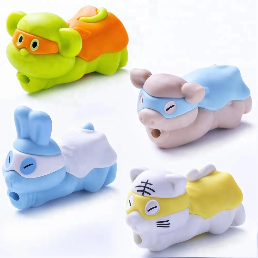Cable Balcony Cute Animals Bite USB  Cable Protector Silicone Cord Protector For iPhone/Samsung Cable Animals Bite