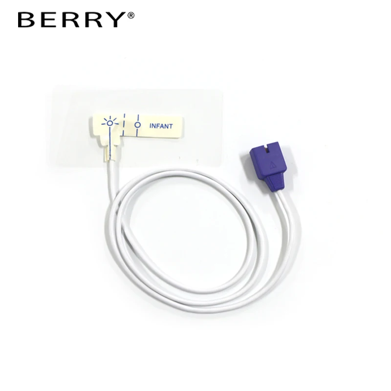Berry Nellcor Compatible Oximax 9 Pins Disposable Neonate/Adult SpO2 Sensors Cable Probe