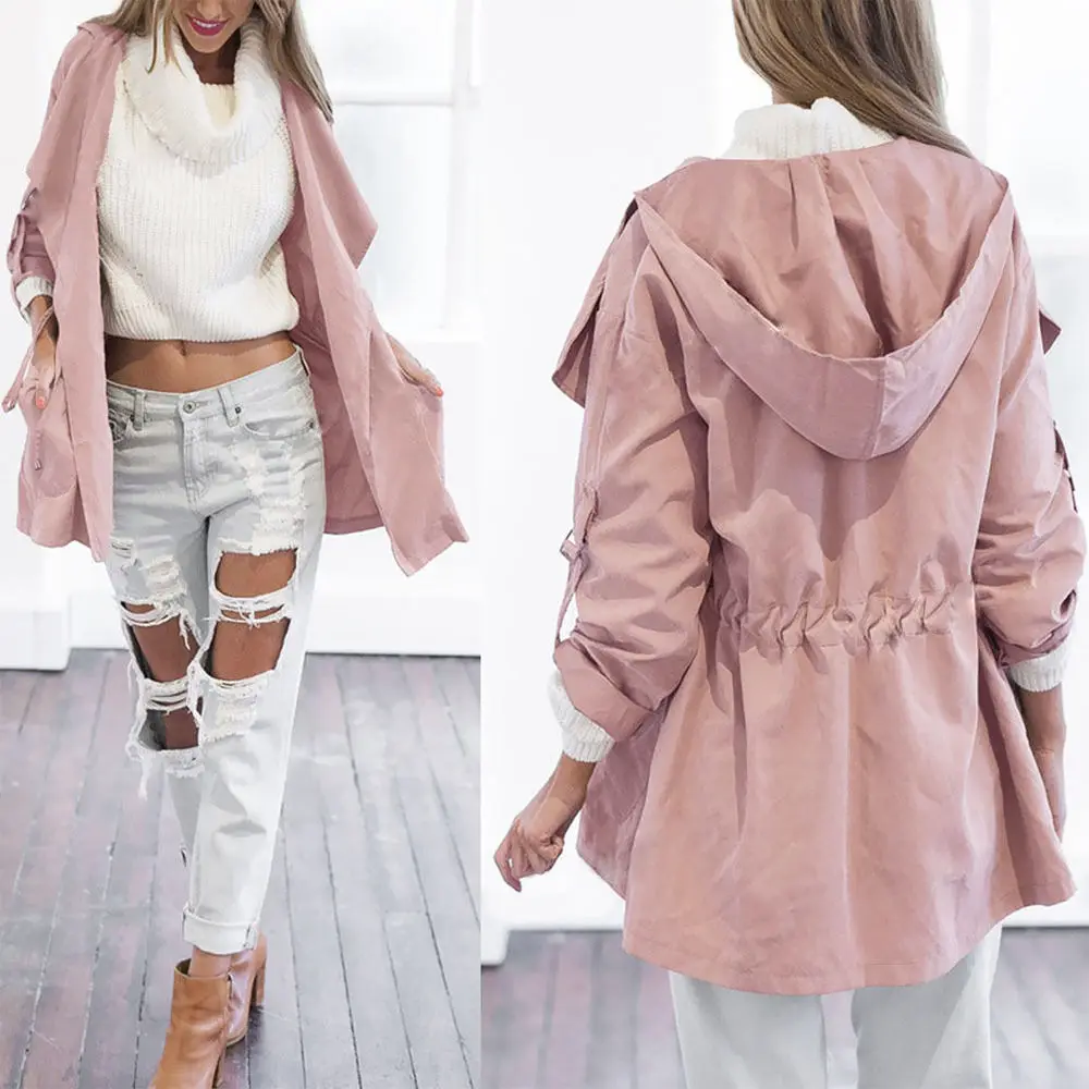 Spring Autumn Women Basic Outwear Long Jackets Casual Army Green Bomber Jacket Female Coats