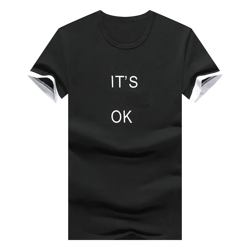 

OEM logo design t shirt blank plain casual oversize round neck screen printing black t shirt