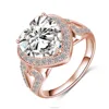 18K Gold Cut Imitation Diamond Cock Ring Anillos De Compromise CRI0027-C