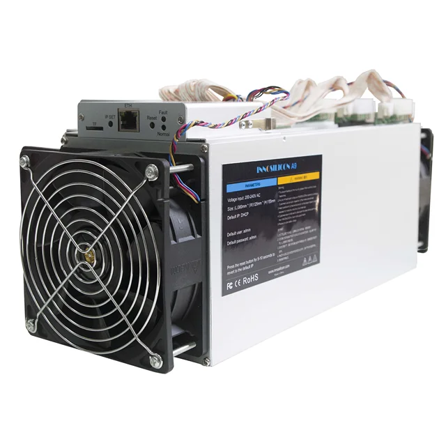 Used asic Innosilicon A9 ZMaster Equihash algorithm with hashrate of 50ksol/s power consumption of 620W with psu