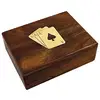 Wooden Playing Card Holder 1 Deck Case Decorative Storage Box