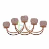 5 Arms Fan-shaped Crystal Candle Holder for wedding Decoration