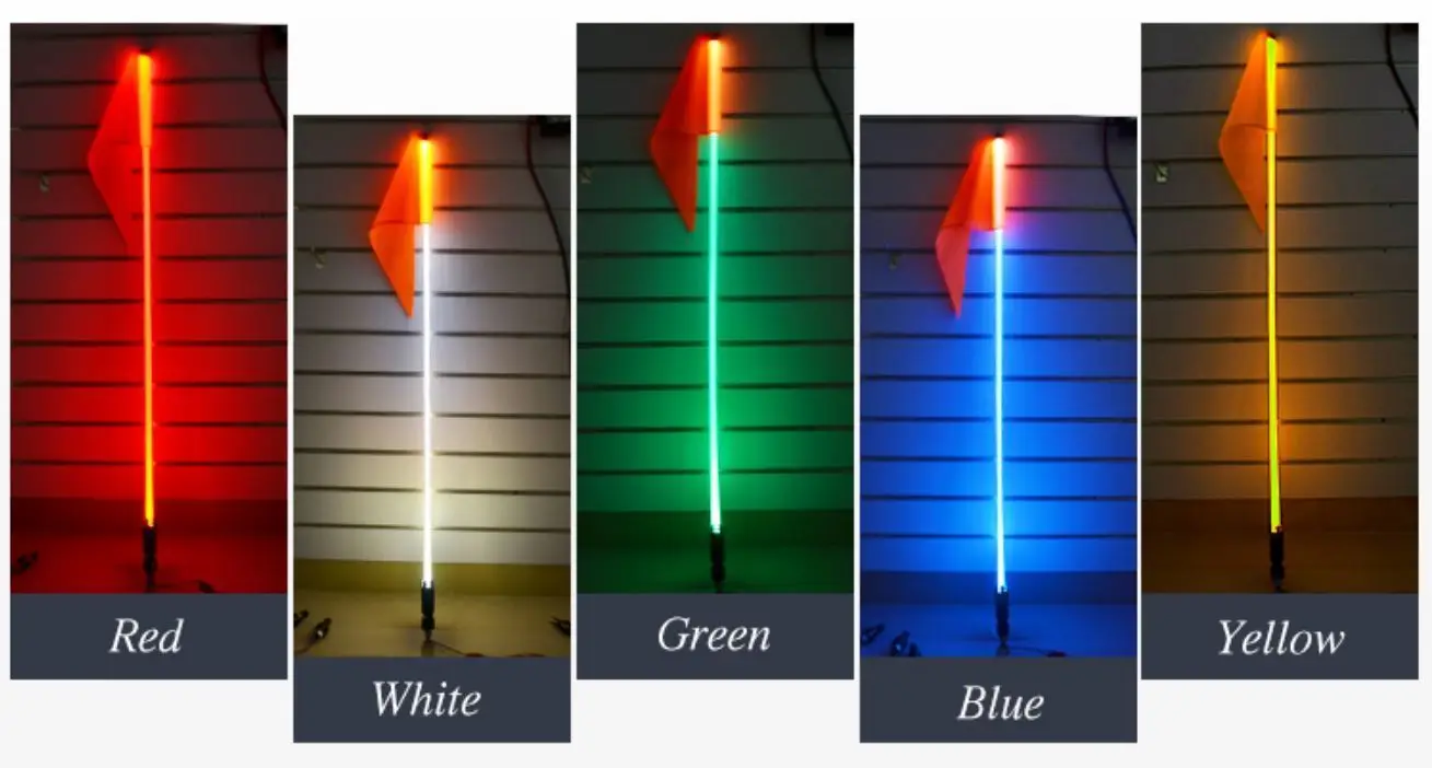 sand dunes car antenna led light 12v with safety light for truck