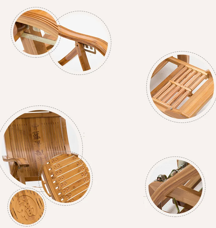 
Recreational adult nap folding household bamboo chair/reclining chair/rocking chair 