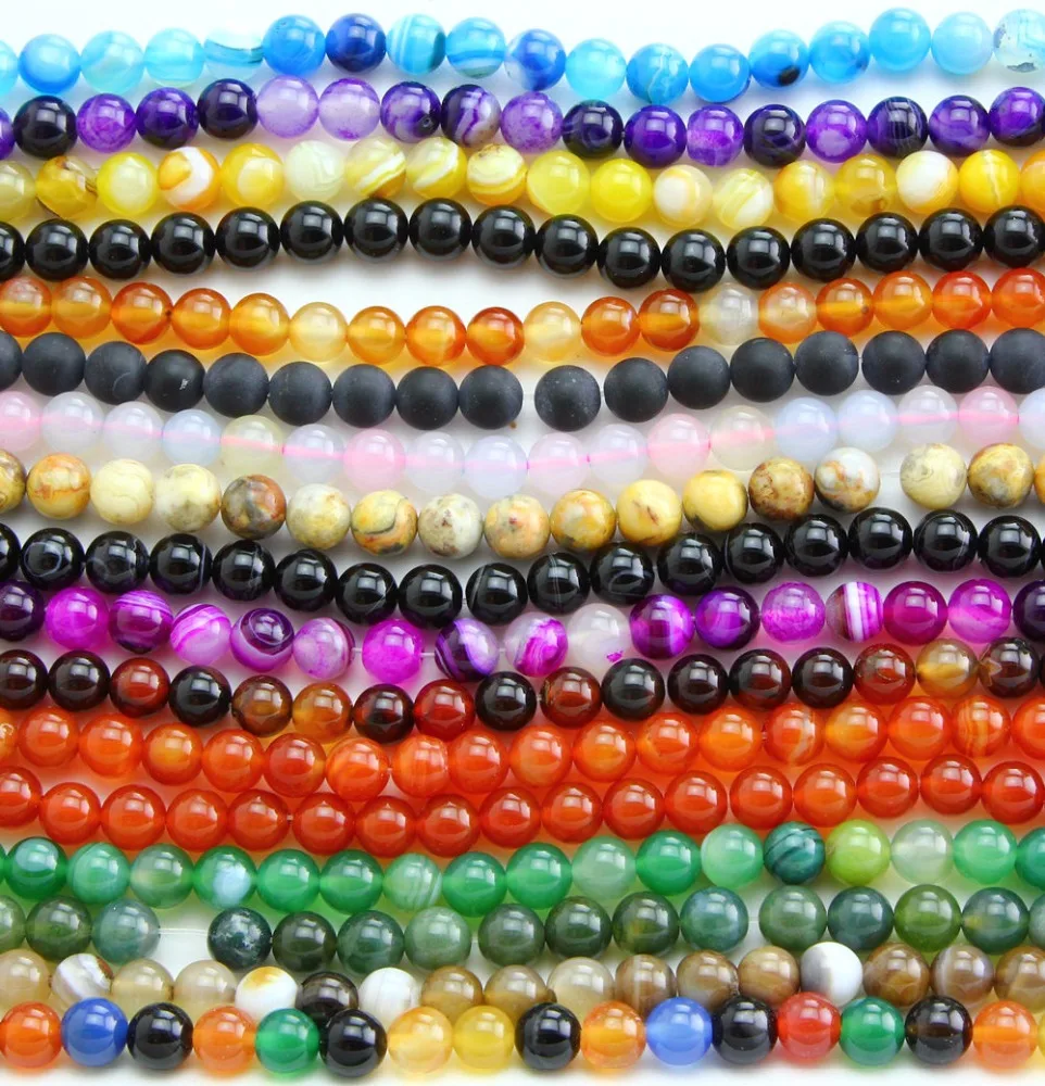 

Factory direct sale gemstone crystal Natural Stone Beads 4 6 8 10 12mm loose Bead make DIY bracelet beads for jewelry making, Colorful