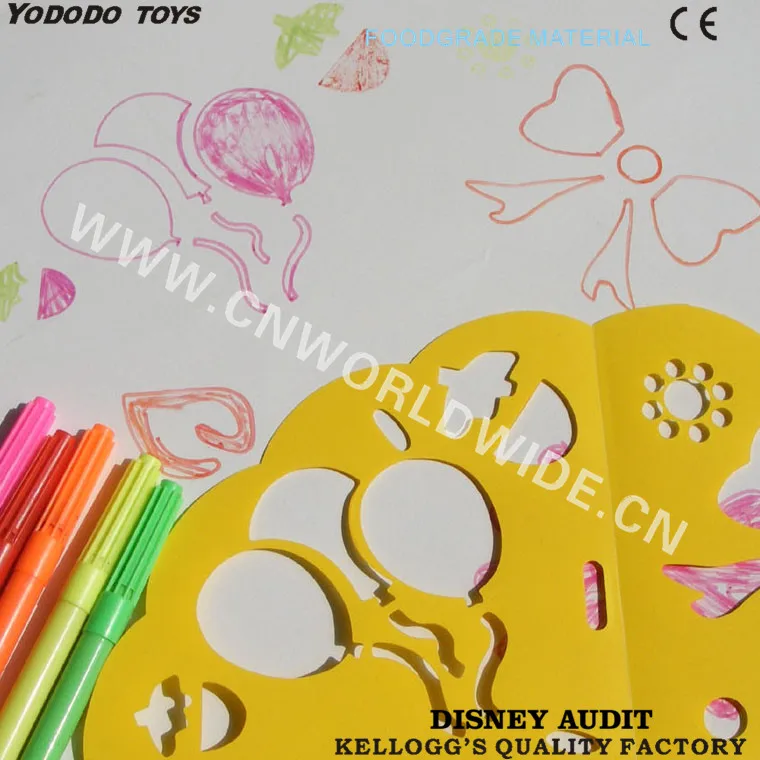 
Kids Drawing Stencil, Plastic Cake/Coffee Stencil,Drawing Set 
