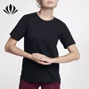 Highly breathable smooth seamless shoulders reflective elements raglan sleeves mesh back running t-shirt for women