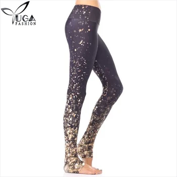 metallic athletic leggings