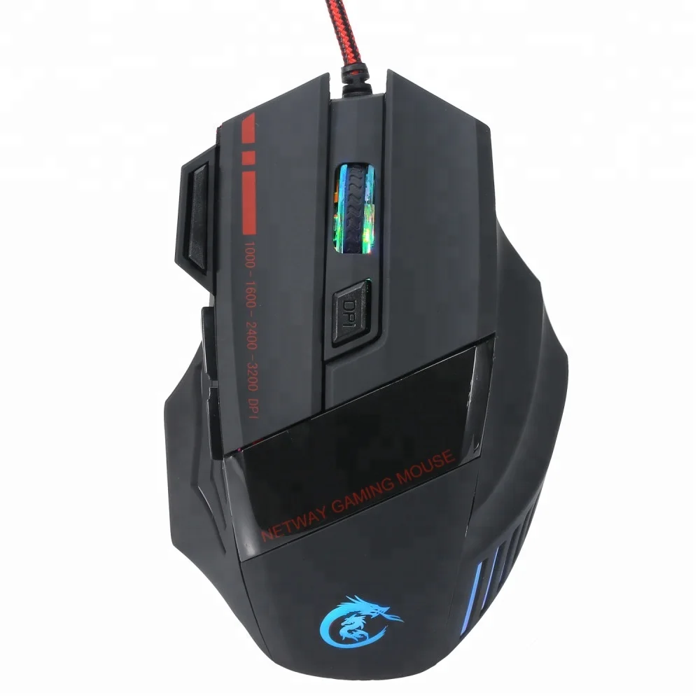 

Wired USB 7D Gaming Mouse 5500 DPI with LED Backlit GM6820 Mouse