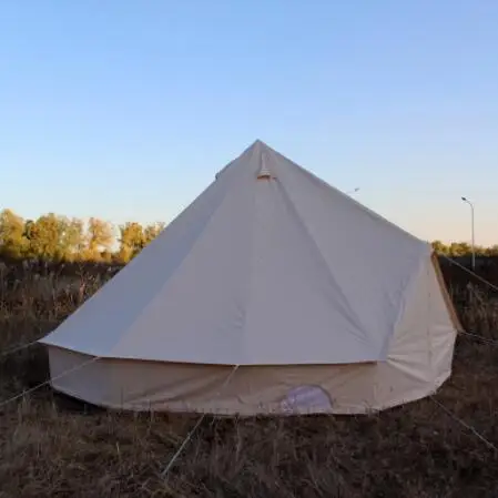 waterproof cotton canvas fire retarding family camping bell tent
